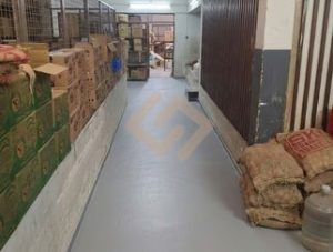 Heavy duty industrial flooring with matt grey finish by Chemflex Chemicals for a grocery store facility in Jawatta, Sri Lanka.