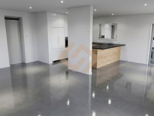 Elegant high gloss grey epoxy flooring in a modern residential space in Wennappuwa by Chemflex Chemicals Sri Lanka.